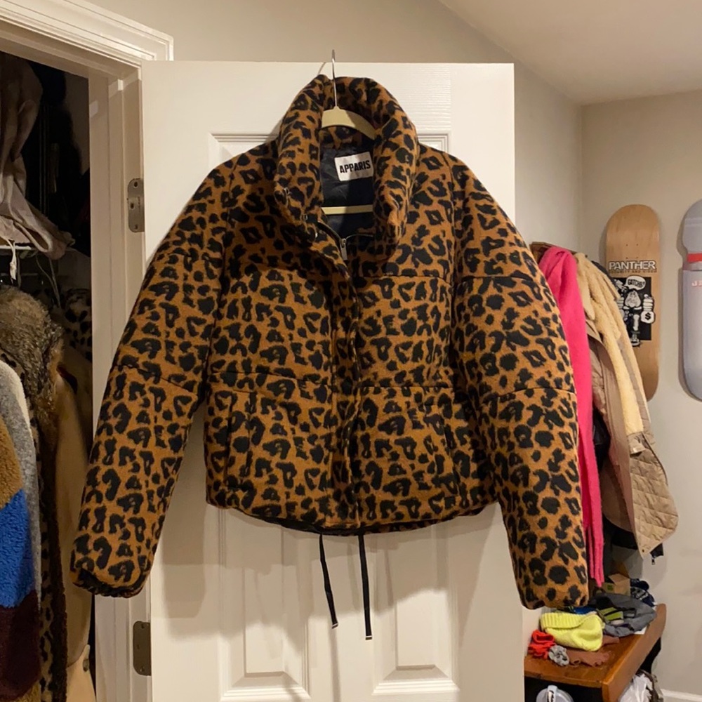 Apparis Paula Leopard Puffer Coat